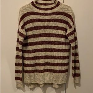 Striped American Eagle mock neck sweater